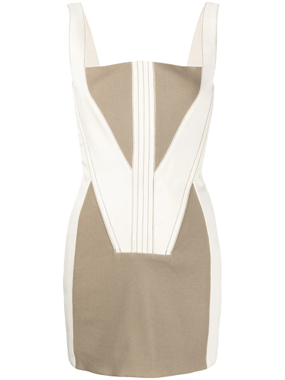 Shop Dion Lee Multi-panel Sleeveless Dress In White