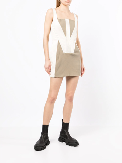 Shop Dion Lee Multi-panel Sleeveless Dress In White