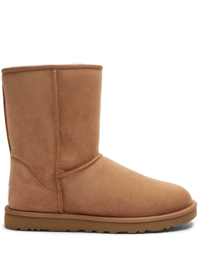 Shop Ugg Classic Short Ankle Boots In Brown
