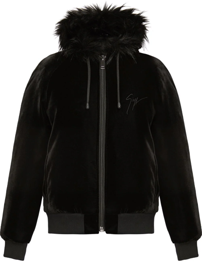 Giuseppe Zanotti Tasha Velvet Jacket In Black