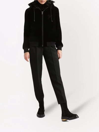 Giuseppe Zanotti Tasha Velvet Jacket In Black