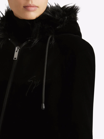 Giuseppe Zanotti Tasha Velvet Jacket In Black