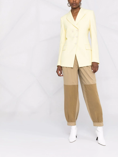 Shop Stella Mccartney Double-breasted Blazer In Yellow