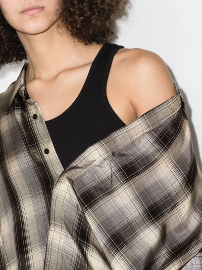 Rta Valery Asymmetric Longline Shirt In Grey