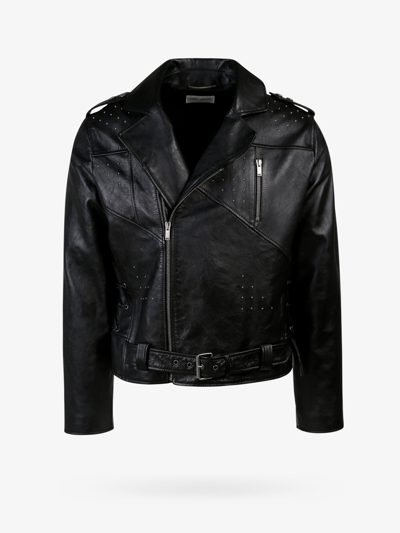 Shop Saint Laurent Jacket In Black