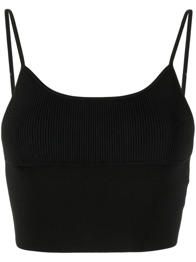 Shop Dion Lee Density Scoop-neck Tank Top In Black