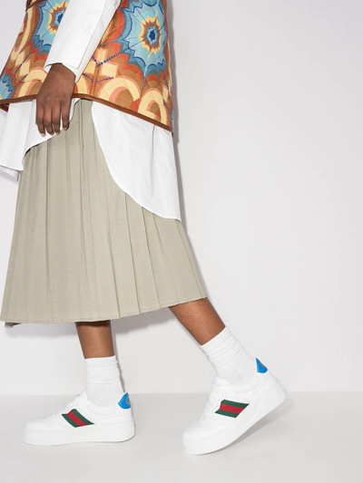Shop Gucci Web-stripe Low-top Sneakers In White
