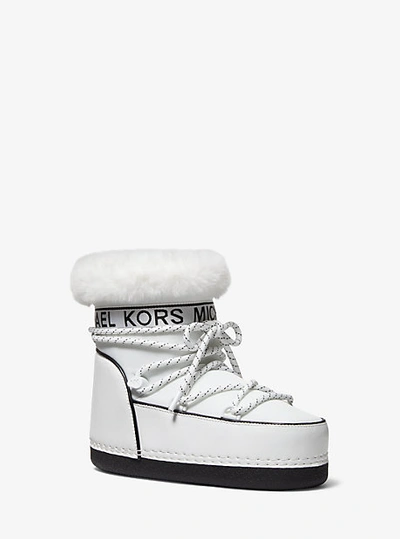 Shop Michael Kors Zelda Nylon Snow Boot In White