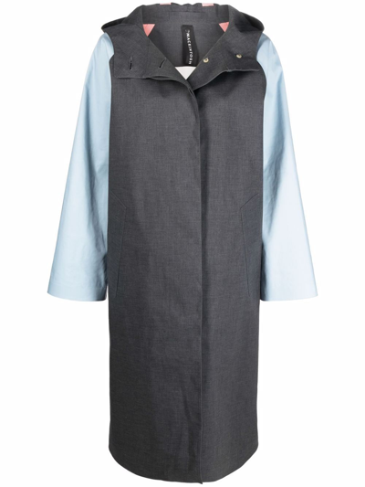 Shop Mackintosh Orla Hooded Coat In Grey