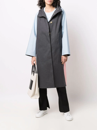 Shop Mackintosh Orla Hooded Coat In Grey