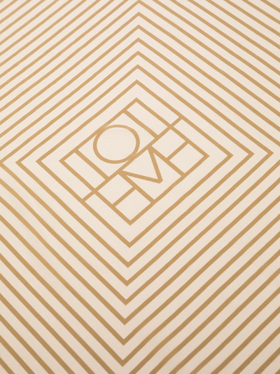 Shop Totême Striped Logo Scarf In Neutrals
