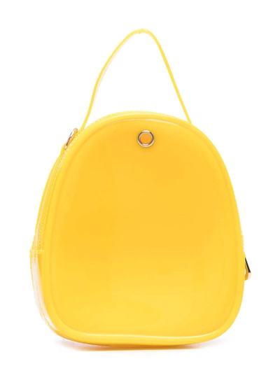 Shop Monnalisa Daisy-print High-shine Shoulder Bag In Yellow