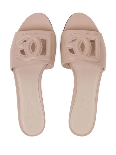 Dolce & Gabbana Slide Sandals In Pink