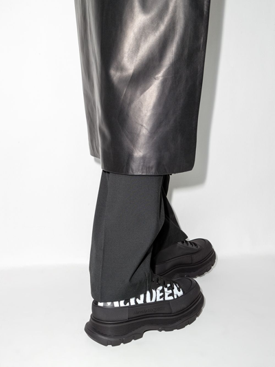 Alexander Mcqueen Tread Slick High-top Sneakers In Black