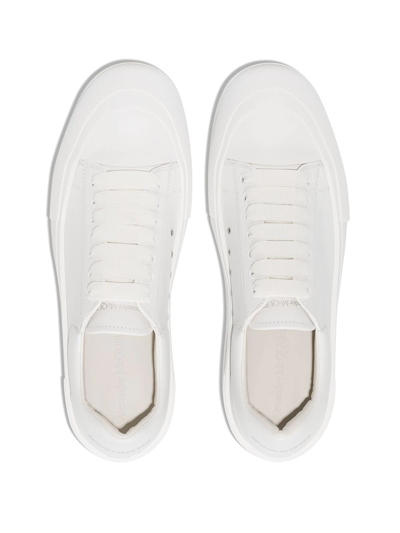 Shop Alexander Mcqueen Plimsoll Low-top Sneakers In White