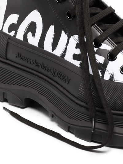 Alexander Mcqueen Tread Slick High-top Sneakers In Black