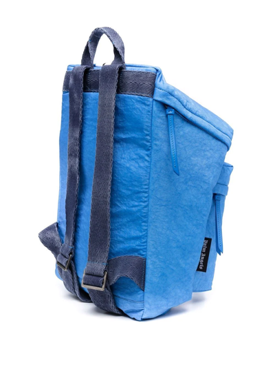 Shop Palm Angels Track-stripe Backpack In Blue