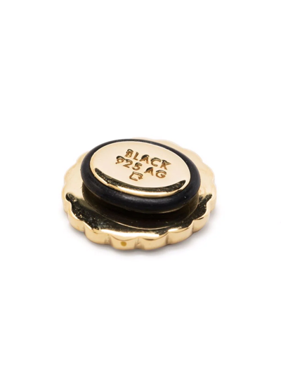 Shop Maria Black Happy Resin Coin In Gold