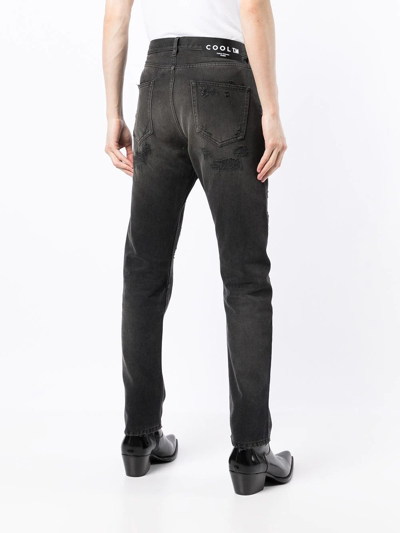 Shop Cool Tm Ripped-detail Slim-fit Jeans In Grey