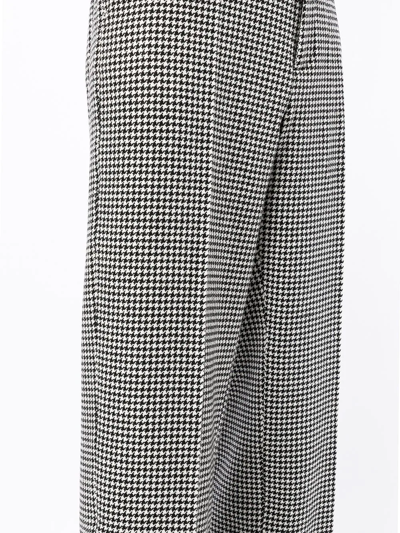 Shop Cool Tm Houndstooth-pattern Straight Trousers In Black