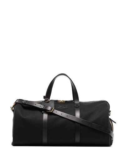 Shop Polo Ralph Lauren Logo-patch Canvas Holdall In Black