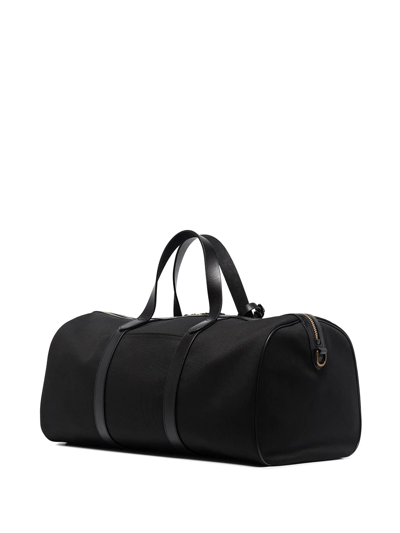 Shop Polo Ralph Lauren Logo-patch Canvas Holdall In Black