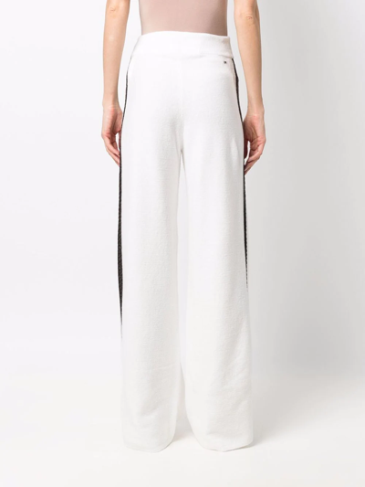 Shop Tommy Hilfiger Side Stripe Knitted Trousers In White