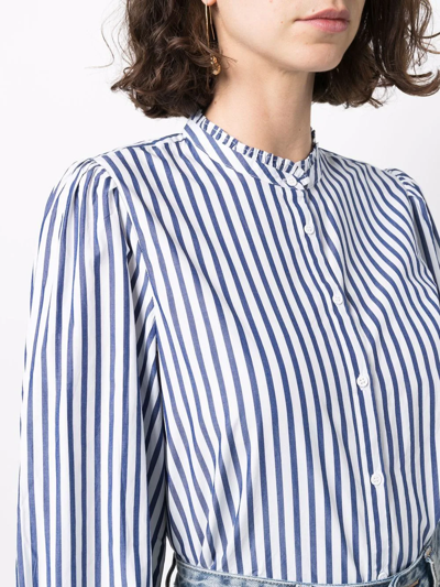 Shop Tommy Hilfiger Bold Stripe Long-sleeve Shirt In Blue