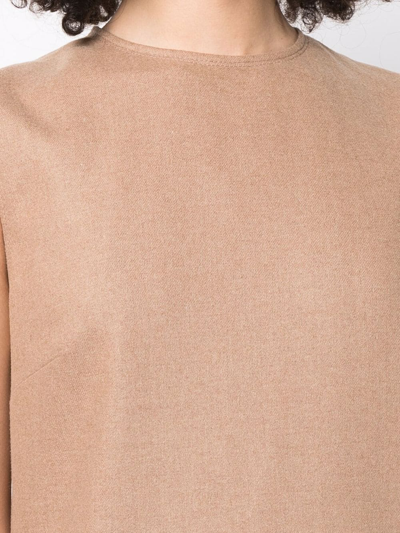 Shop Ralph Lauren Detachable-collar Sleeveless Shift Dress In Neutrals