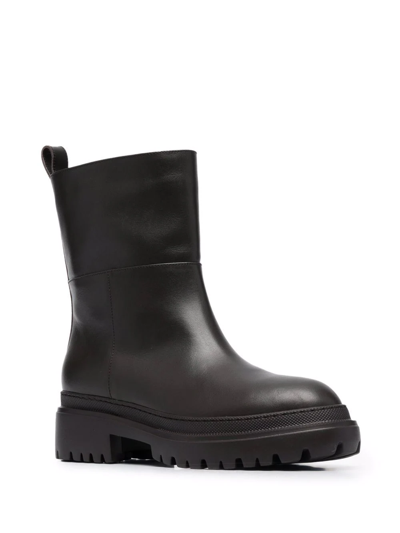 Shop L'autre Chose Ankle Leather Boots In Brown