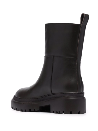 Shop L'autre Chose Ankle Leather Boots In Brown