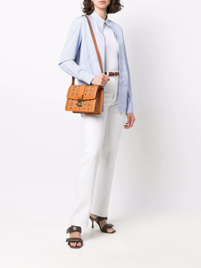 Mcm Medium Tracy Crossbody Bag In Brown