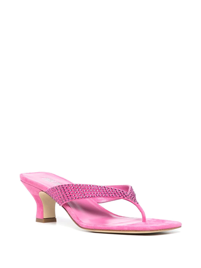Shop Paris Texas Holly Crystal-embellished Sandals In Pink