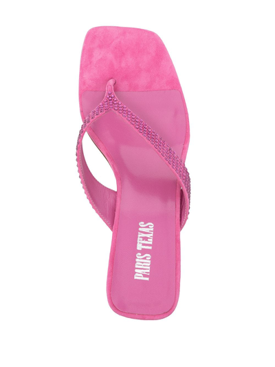 Shop Paris Texas Holly Crystal-embellished Sandals In Pink