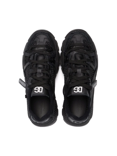 Shop Dolce & Gabbana Mesh-panel Low Top Sneakers In Black