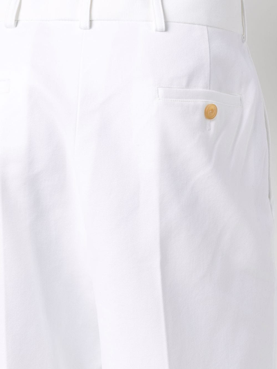 Alexander Mcqueen High-waisted Straight-leg Shorts In White