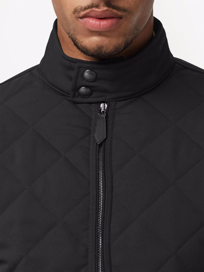 Shop Burberry Diamond-quilted Thermoregulated Jacket In Black