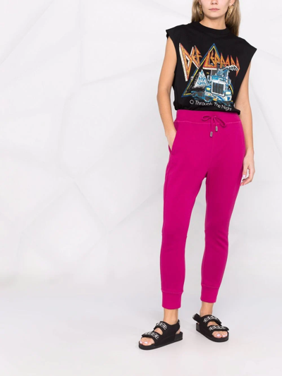 Shop Dsquared2 Icon-print Track Pants In Pink