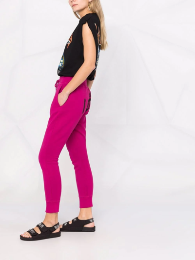 Dsquared2 Icon-print Track Pants In Pink