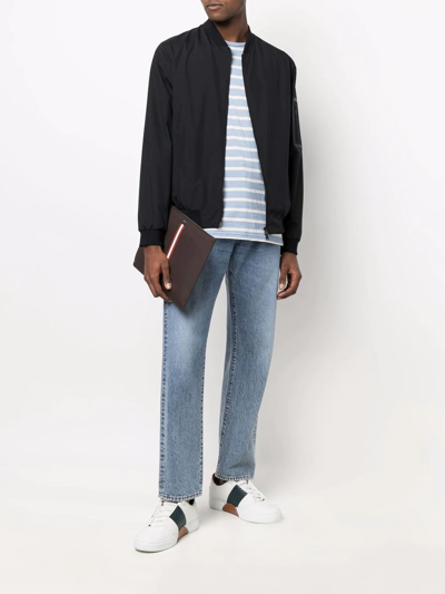 Herno Zip-pocket Bomber Jacket In Black