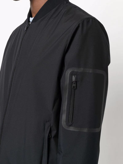 Shop Herno Zip-pocket Bomber Jacket In Black