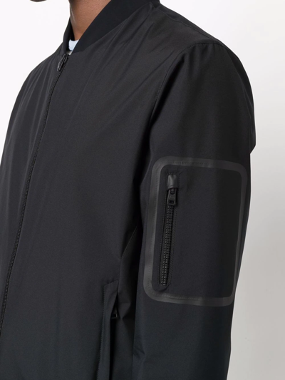 Herno Zip-pocket Bomber Jacket In Black