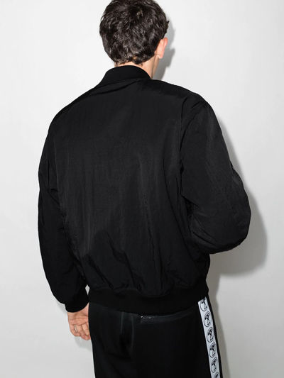 Shop Moschino Logo-print Bomber Jacket In Black