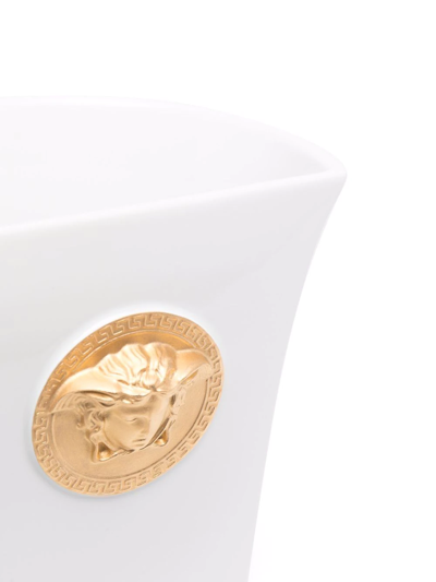 Versace Medusa-plaque Porcelain Vase In White