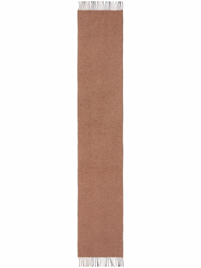 Burberry Check-pattern Cashmere-blend Scarf In Brown