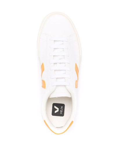 Shop Veja Logo-patch Low-top Sneakers In White