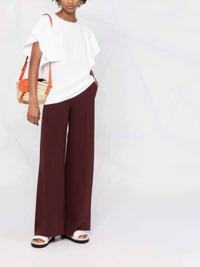 Fabiana Filippi Ruffle-sleeve Blouse In White