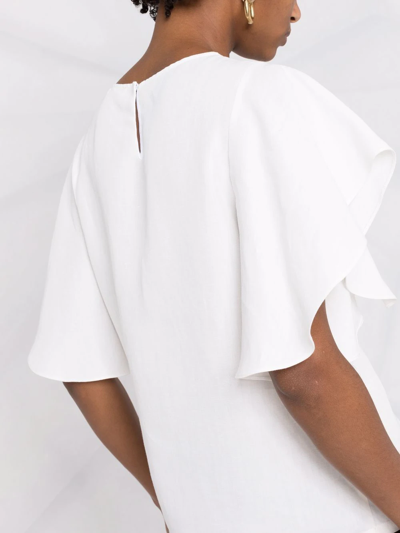 Fabiana Filippi Ruffle-sleeve Blouse In White