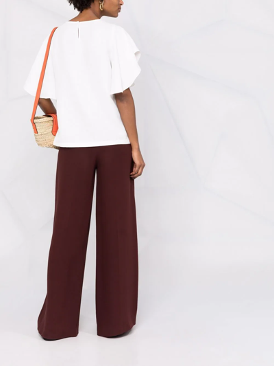 Fabiana Filippi Ruffle-sleeve Blouse In White