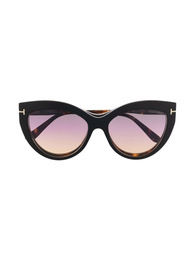 Tom Ford Detachable-frame Cat-eye Glasses In Brown